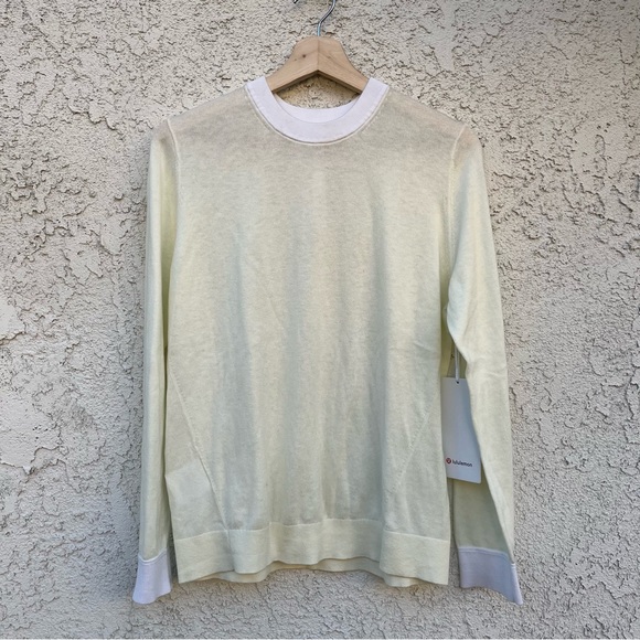 Lululemon - Silk-Blend Crewneck Sweater in Lemon Sorbet - Picture 4 of 6